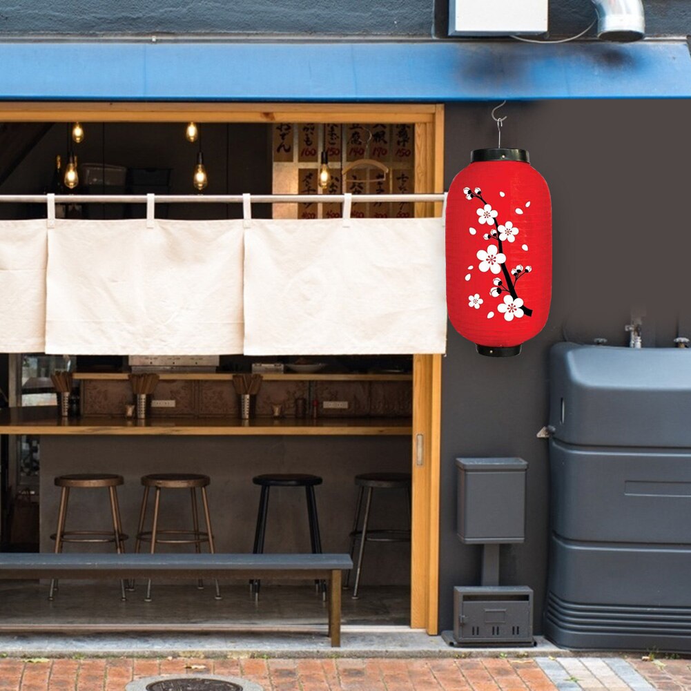 2 sztuk japońnarty, satynowa, lateksowa, chińnarty czerwony latarnia przyjęcie noworoczne dekoracji kwiat śliwy latarnia lampa festiwal latarnie