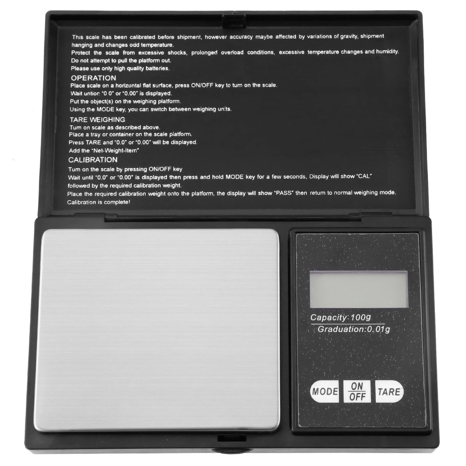 0.01g Digitale Pocket Weegschaal Draagbare LCD Elektronische Sieraden Schaal Goud Diamant Kruid Balans Gewicht Weging Schaal 100g 200g,100g