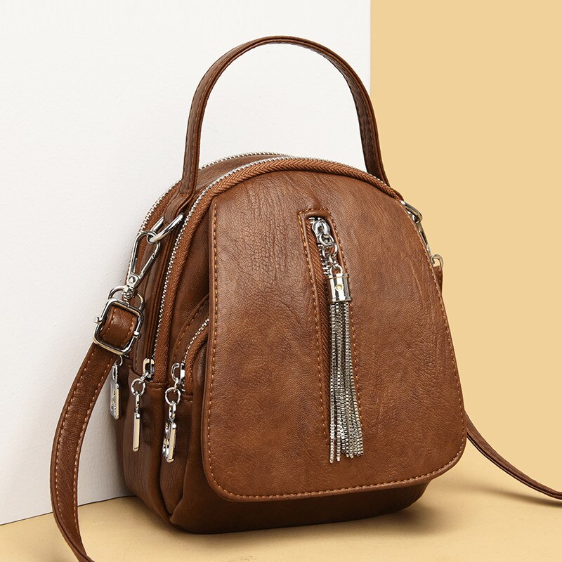 Små messenger tasker til kvinder sac a main chain kvast crossbody tasker til kvinder læder håndtasker dame skulder taske clutch