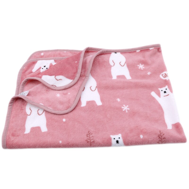 Manta para dormir con dibujos de oso Polar para niños, para siesta colcha, suministros para bebés, Franela suave
