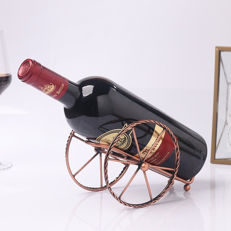 Estante de hierro forjado para exhibición de vino, repisa de hierro estilo europeo para decoraciones del hogar, sala de estar, fuerte, Artesanía de Metal