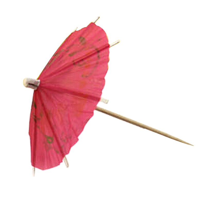 Cocktail dekorative pynt paraply bambus pinne form snack kaker frukt skilt 10 cm lange 144 stk/sett