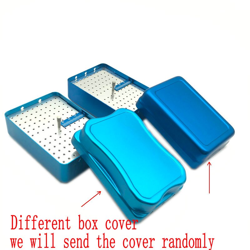120 Holes Dental Endo File Bur Holder Block Autoclave Sterilizer Case Disinfection Box with Ruler