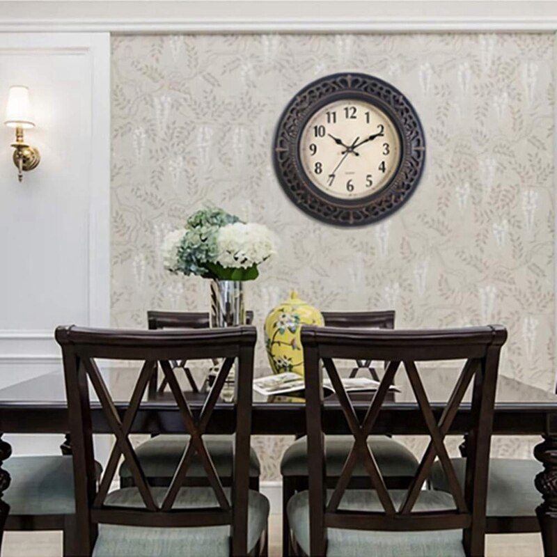 10-Inch Silent Retro Quartz Clock Decorative Wall Clock ,Bedroom Clock Retro Clock,Living Room Wall Clock,for Home/Office/School