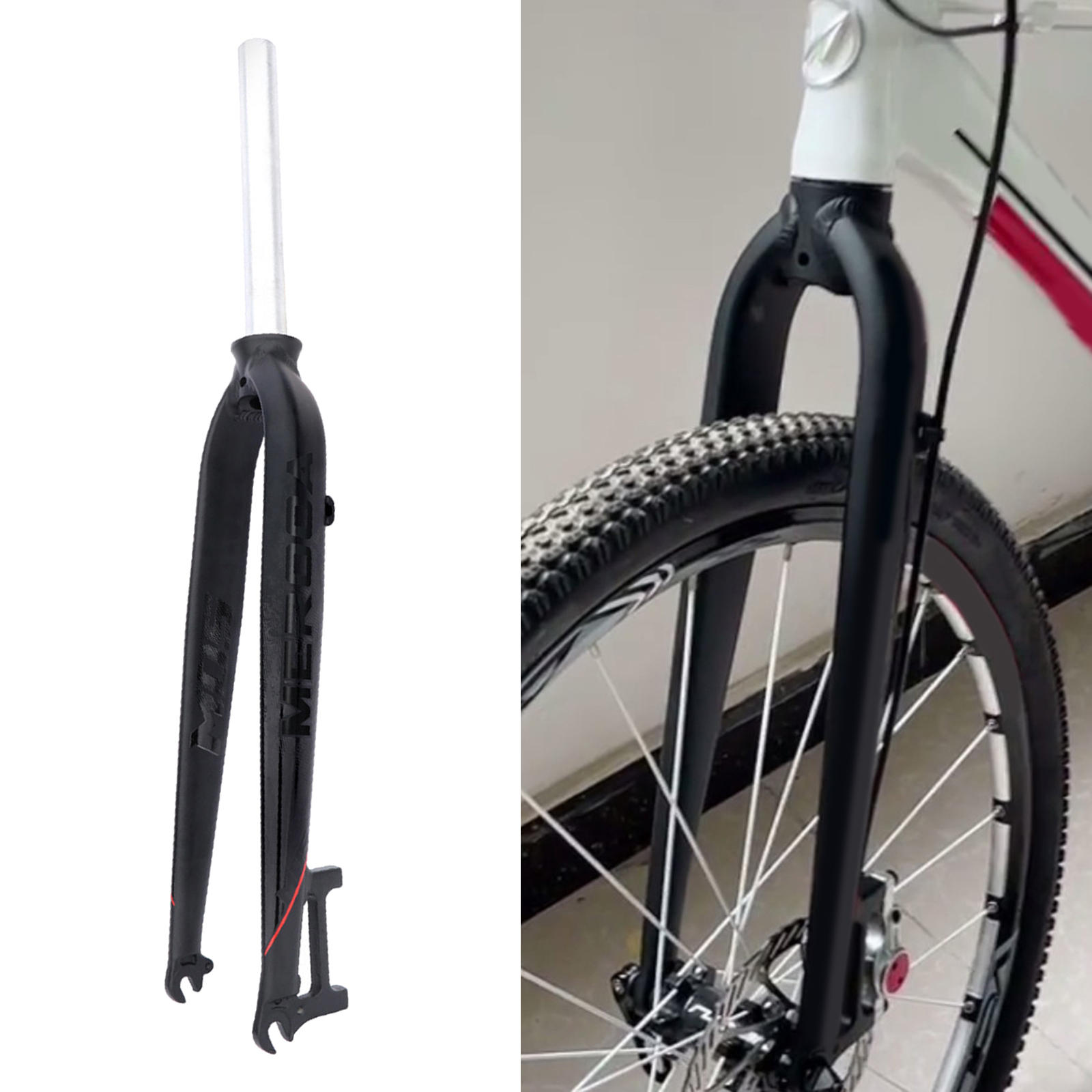 Rigid Disc Brake MTB Fork 26/27.5/29&quot; 28.6mm Threadless Straight Mountain Bike Front Fork