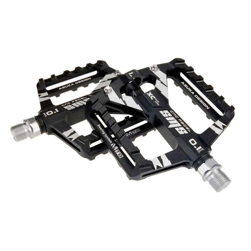 Pedais de bicicleta plana mtb rolamentos estrada pedais mtb mountain bike ciclismo pedais de largura acessórios da bicicleta parte livramento dropshipping: black