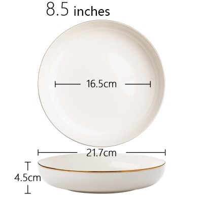 White Phnom Penh Round Bone China Deep Nest Plate ... – Vicedeal