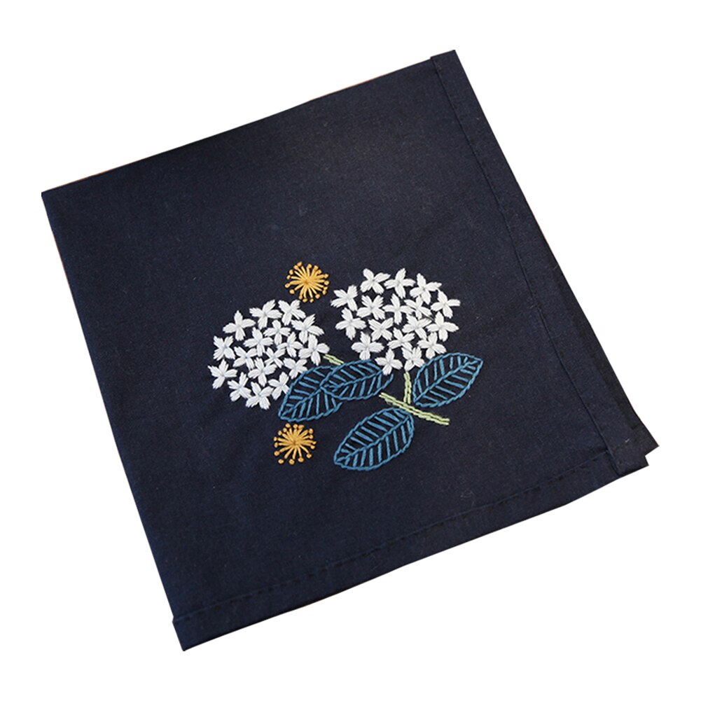 Handkerchief Flowers Plants Pattern Needlework Crafts Stamped Embroidery Sets DIY Retro Package Flowers Accessories: F