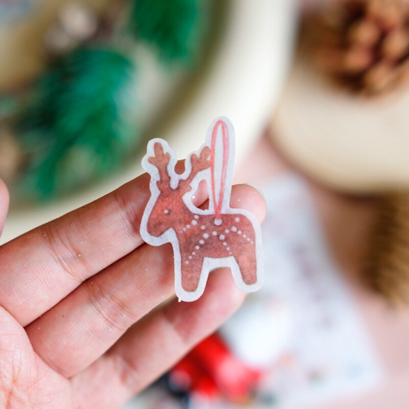 40 pcs/box Christmas tree sticker Kawaii deer sticker Adhesive cute sticker decoration scrapbook photo album diary cute statione