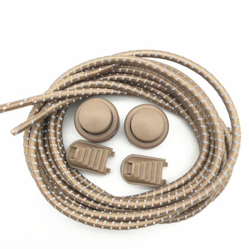 Schnürsenkel Kreative Schnell Keine Krawatte Schnürsenkel freundlicher Erwachsene unisex Schnürsenkel Turnschuhe Sport Faul Schnürsenkel Reflektierende Elastische Elastische: Aprikose
