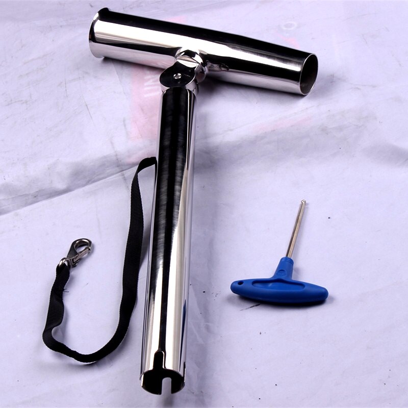 2 Pieces Boat Fishing Adjustable Rod Holder Outrigger Plug-in Marine Stainless Steel Rod Pod