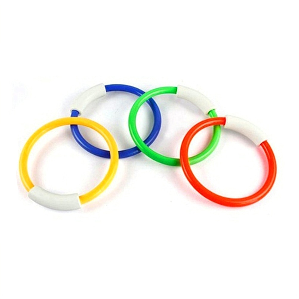 4 Teile/paket Art Art Schwimmbad Unterwasser Tauchen Ringe Spielzeug Unterwasser Schwimmen Schwimmbad Tauchen Sommer Strand Wasser Spielen Spielzeug #20