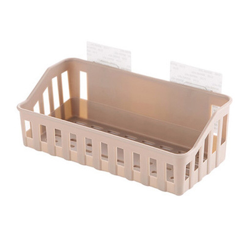 #55Kitchen Bathroom Storage Shelf Hanging Rack Corner Basket Holder Organizer Wall-mounted Storage Basket Household Organization: B