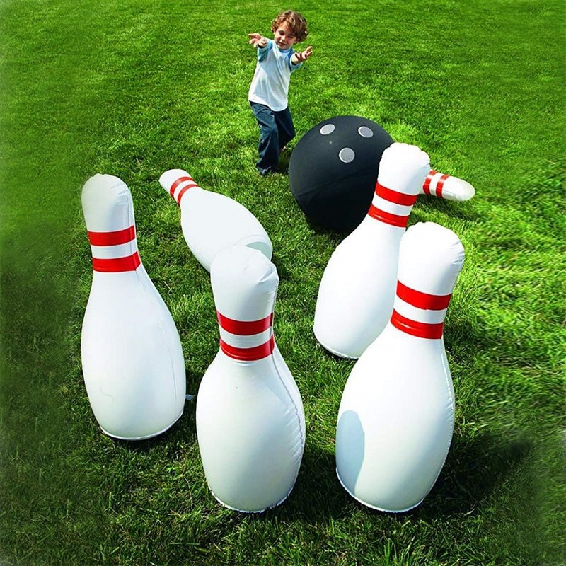 Giant Opblaasbare Bowling Set Enorme 22 Inch Pins En Extra Grote 16 Inch Bal Geweldig Op Gazon En Yard Indoor outdoor Game Voor Kid