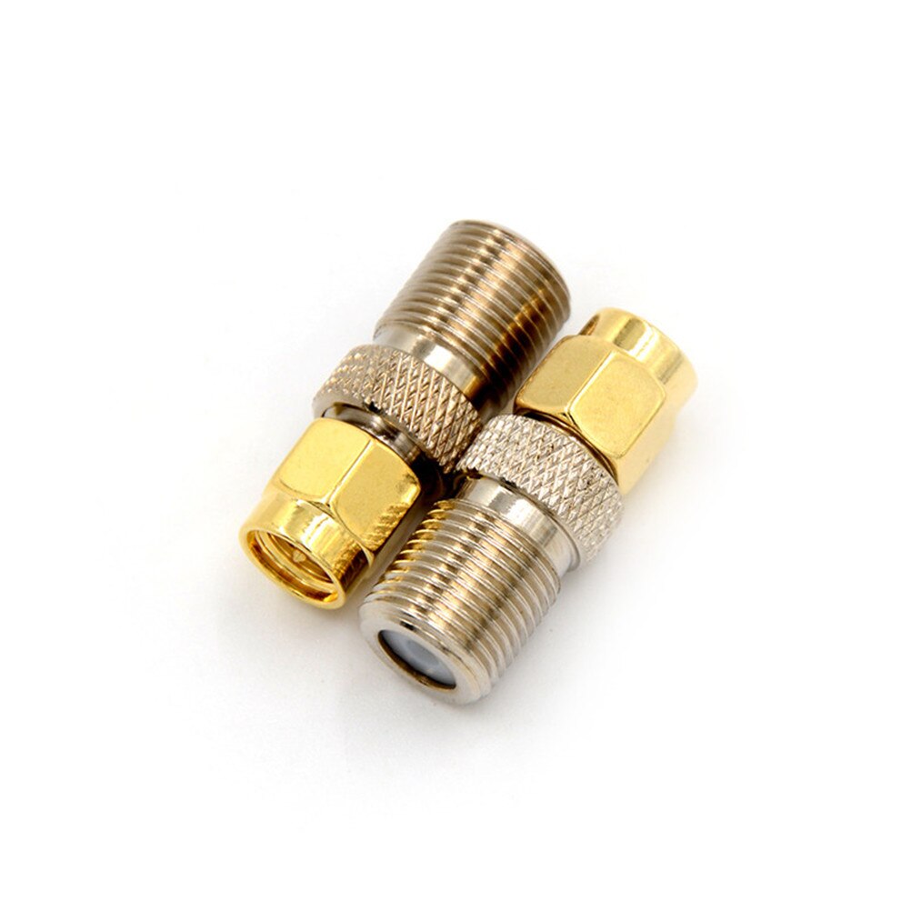 Neue 1Stck F Typ Weibliche Jack sma Stecker Gerade RF Koaxial Adapter F stecker zu SMA Konverter Gold Tonne