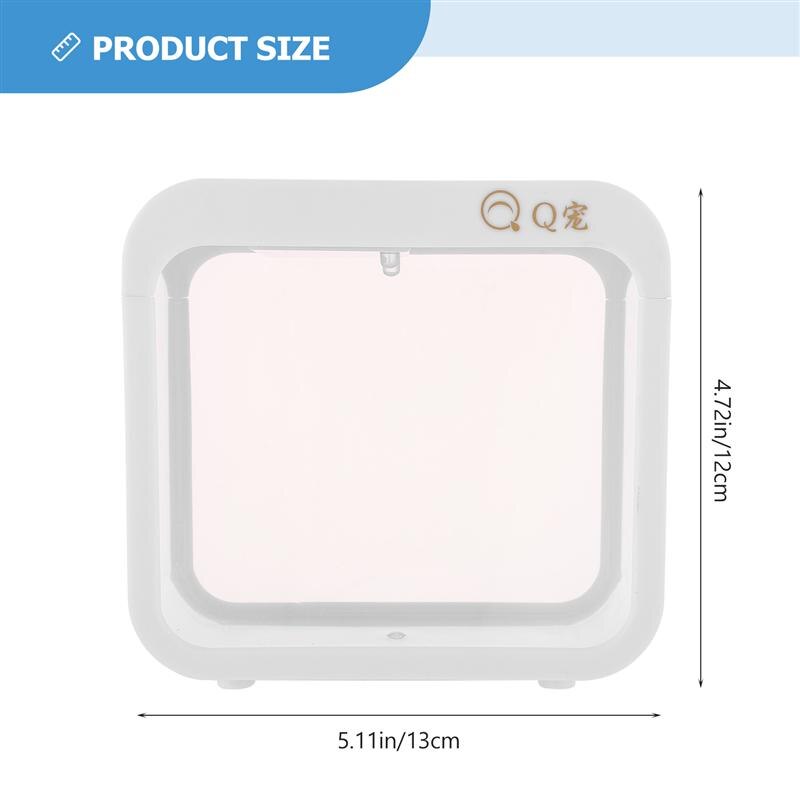 Plastic Aquarium Desktop Aquarium Ornament Mini Incubatie Aquarium Vis Battle Case Met Licht: White