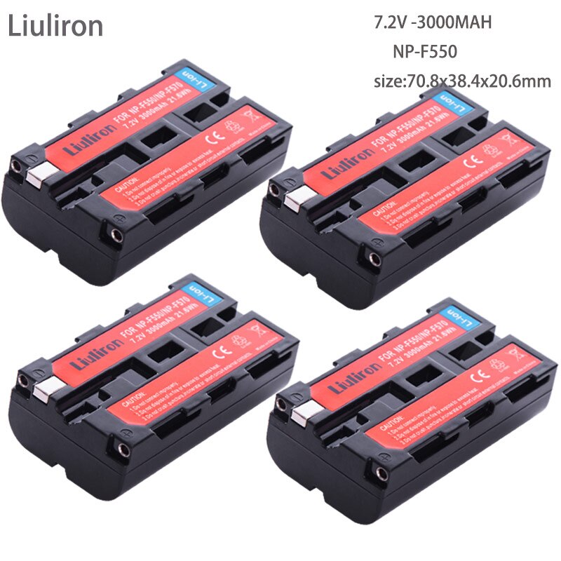 NP-F550 baterías + NP-F530 NP F550 F570 cargador para Sony NP-F570 CCD-SC55 CCD-TRV81 DCR-TRV210 MVC-FD81 NP-F730 NP-F750 Hi-8: 4battery