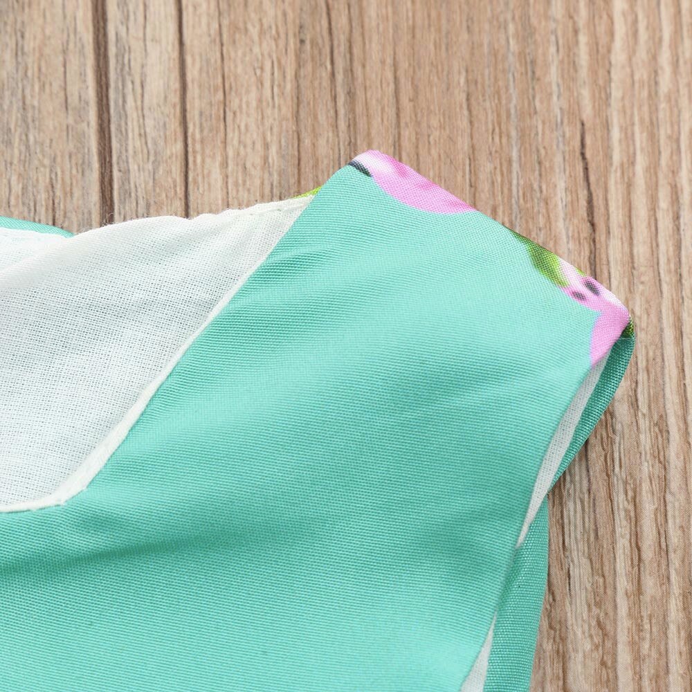 Baby blomsterprint kjoler piger spædbørn børn solkjole ærmeløs sød fest prinsesse afslappet sommerkjole baby pige verjaardag