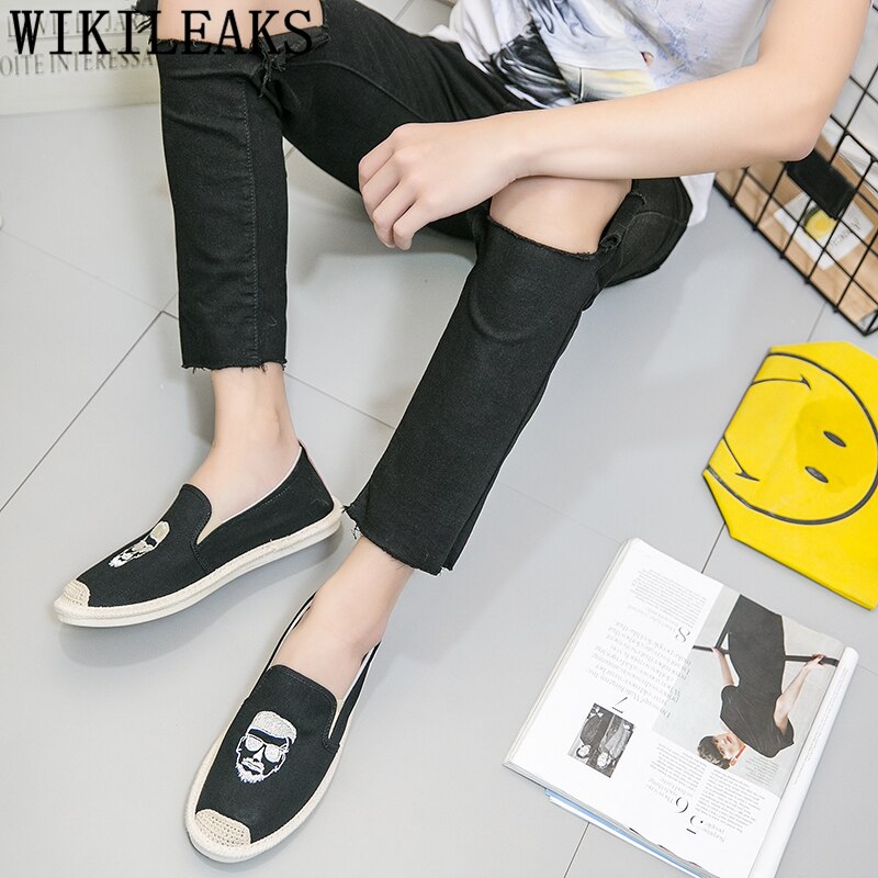 Espadrilles Männer Luxus Loafer Herren Schuhe lässig Leinwand Schuhe Männer Chaussure Homme Mokassin Homme Buty Damskie Sepatu Pria