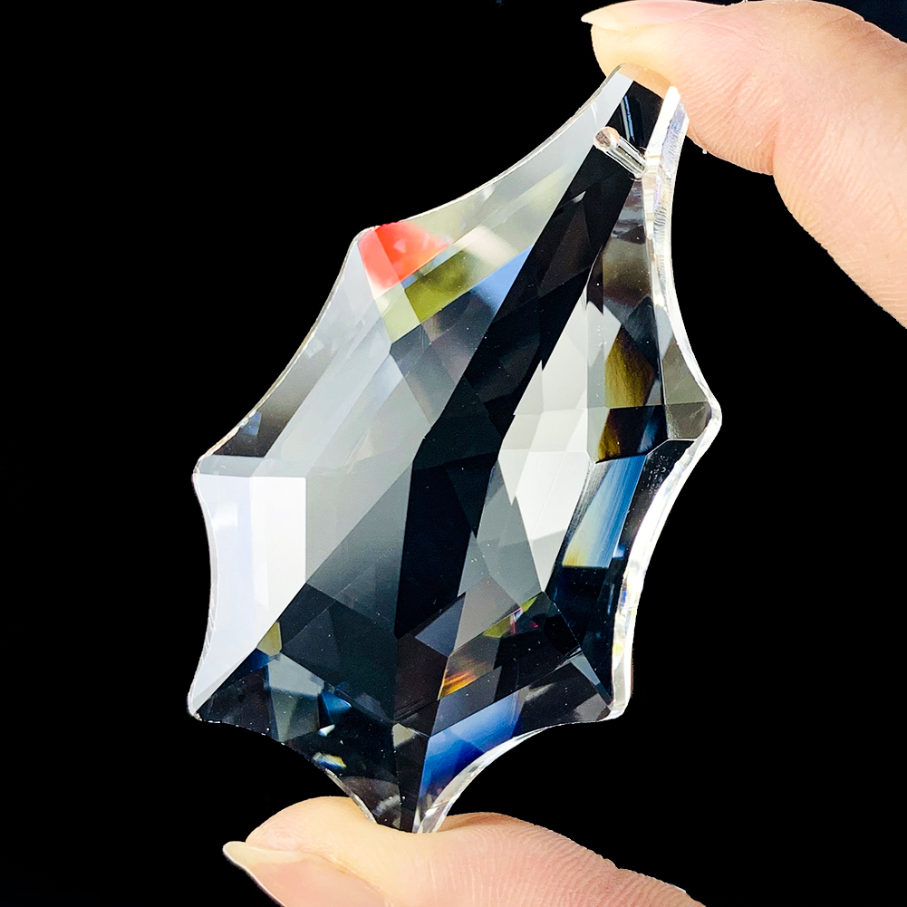 65MM Spider Web Transparent Crystal Pendant Faceted Prism Glass Chandelier Suncatcher Aurora DIY Wedding Party Handmade Ornament