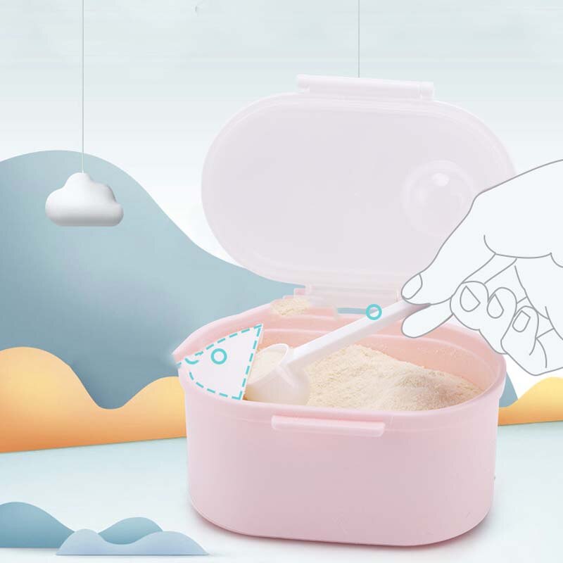 Portable Baby Formula Milk Storage Box Outing Food Snacks Container Food Container Storage Feeding with Spoon