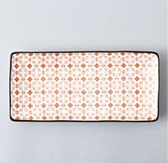 10 Inch Keramische Sushi Vlakke Plaat Japanse Stijl Onderglazuur Rechthoekige Dessert Porselein Servies Diner Schotel CZY1038: Blauw