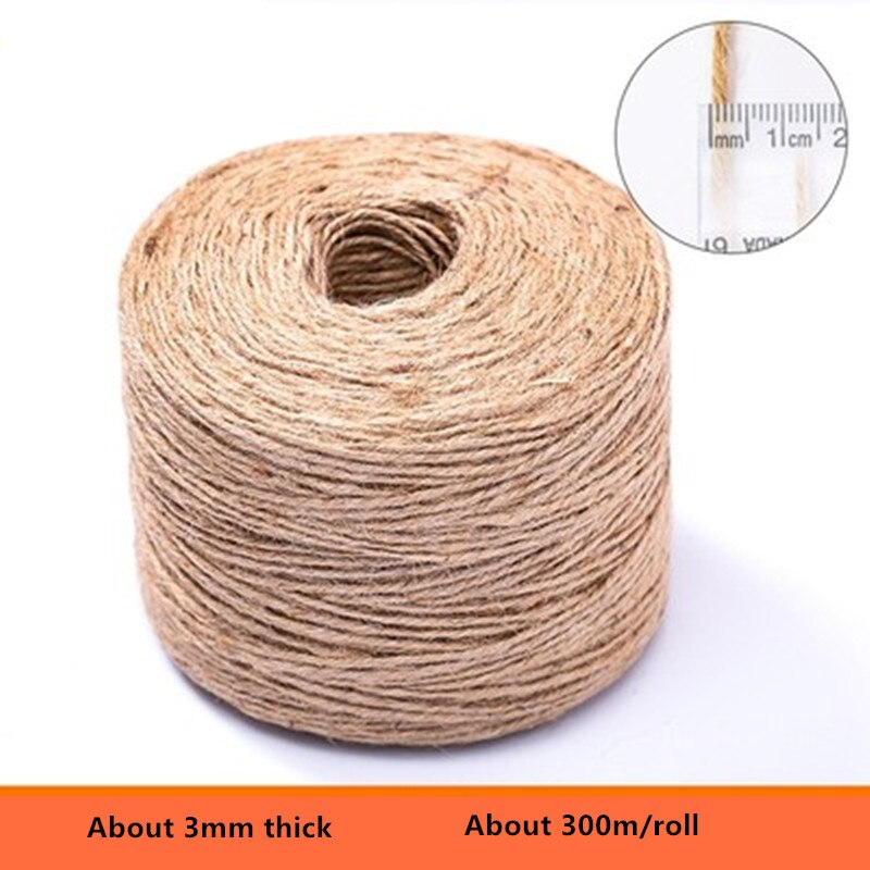 Jute Seil Schnur Seil handgefertigt Diy Farbe Material Seil Kindergarten Umwelt Dekoration Bündel retro Dicken Hanf Seil Leinen Rop: 3mmx300m