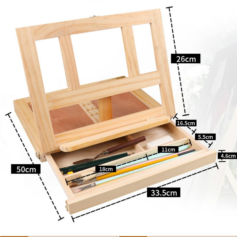 Multifunction Painting Easel Artist Desk Easel Portable Miniature Desk Light Weight Folding Easel For Storage Or During Trips
