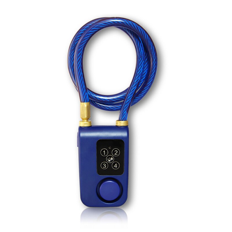 RAYKUBE-cerradura Digital eléctrica para puerta y bicicleta, dispositivo de cierre inteligente con cuerda de alambre, resistente al agua, antirrobo, con alarma de 110dB