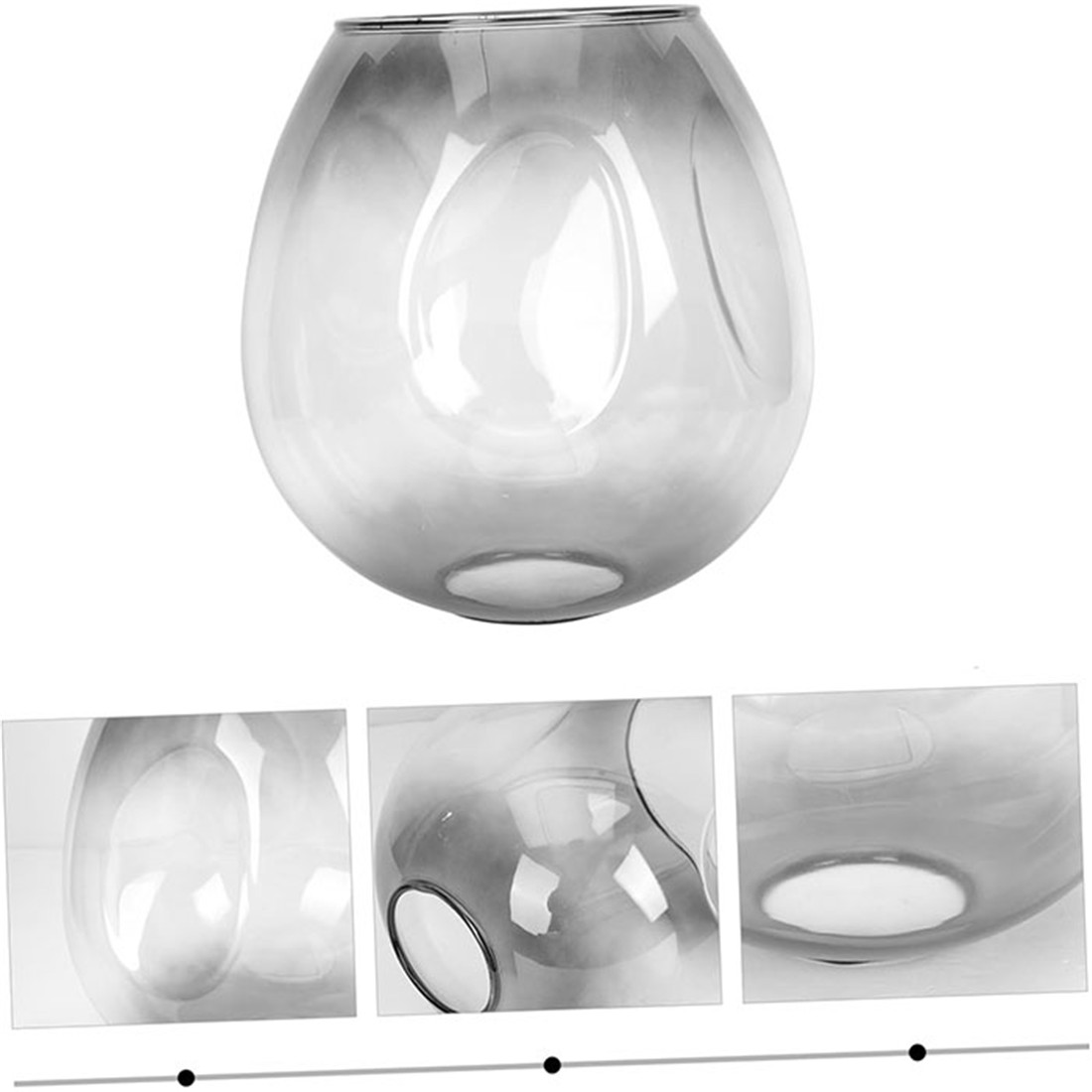 Fading Grey Handblow Art Glazen Lampenkap Hanger Plafond Kroonluchter Wandkandelaar Licht Vervanging Ovaal Grijs Glazen Kap Armatuur