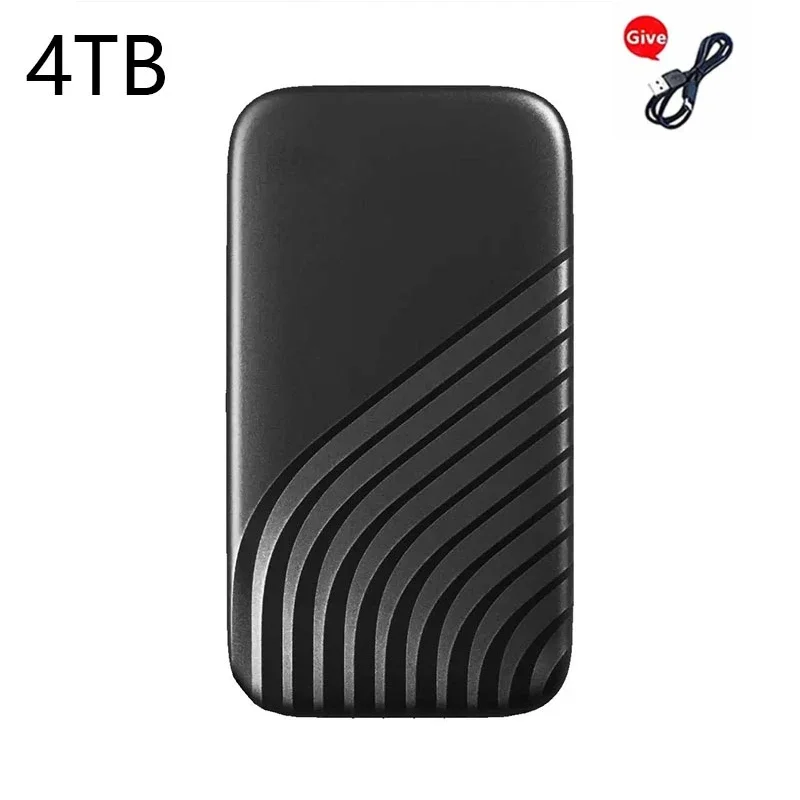 Lenovo 128TB High Speed SSD External Hard Drive USB3.1 Type-C Portable Storage for Laptop/PC 2TB 4TB 8TB Flash Drive: black