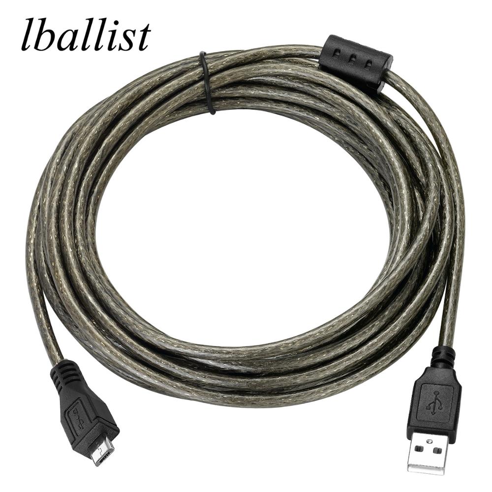Lballist Micro Usb 2.0 Kabel Usb 2.0 Type A Male Naar Micro USB2.0 Mannelijke Folie Gevlochten Afgeschermde 1.5M 3M 5M 10M