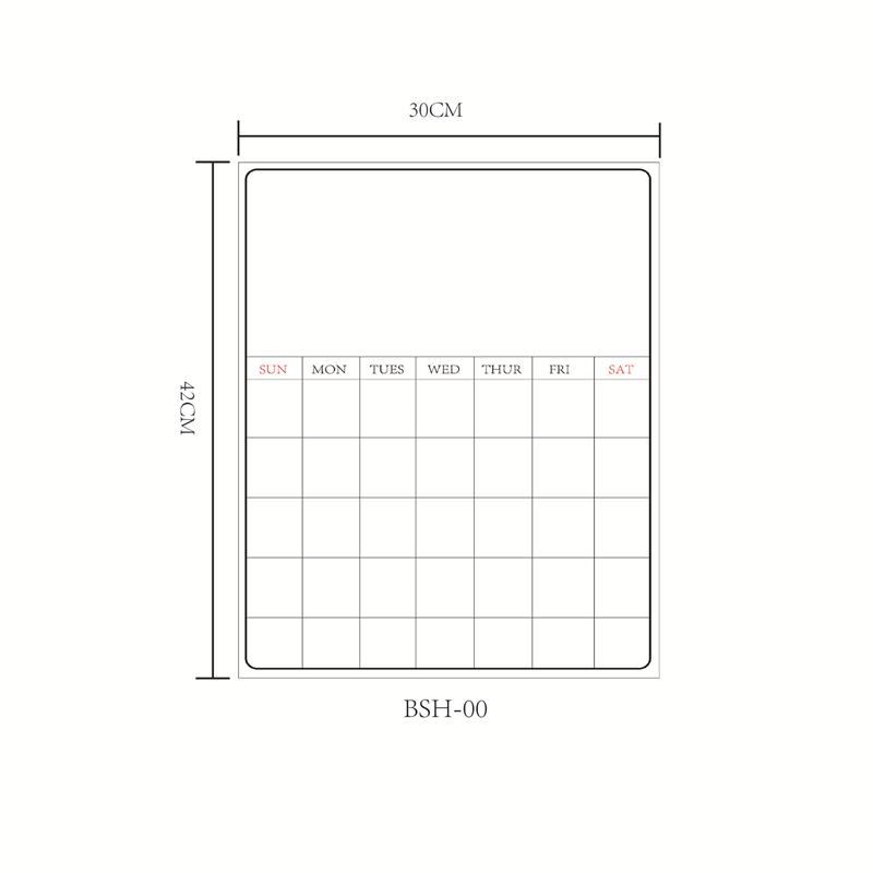 Erasable Magnetic Refrigerator Sticker A3 Soft Magnetic Calendar Schedules Memo Board: SKU-12