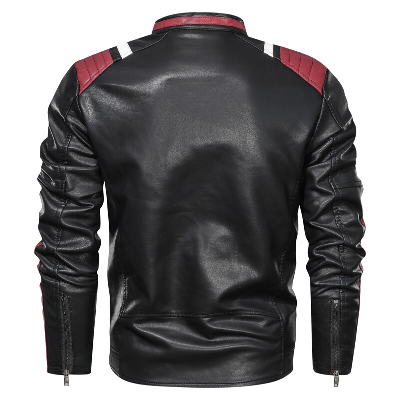 Naranjasabor skinnjacka herr vinter höst pu motorcykel jackor casual slim fit kappor manligt märke kläder  n586