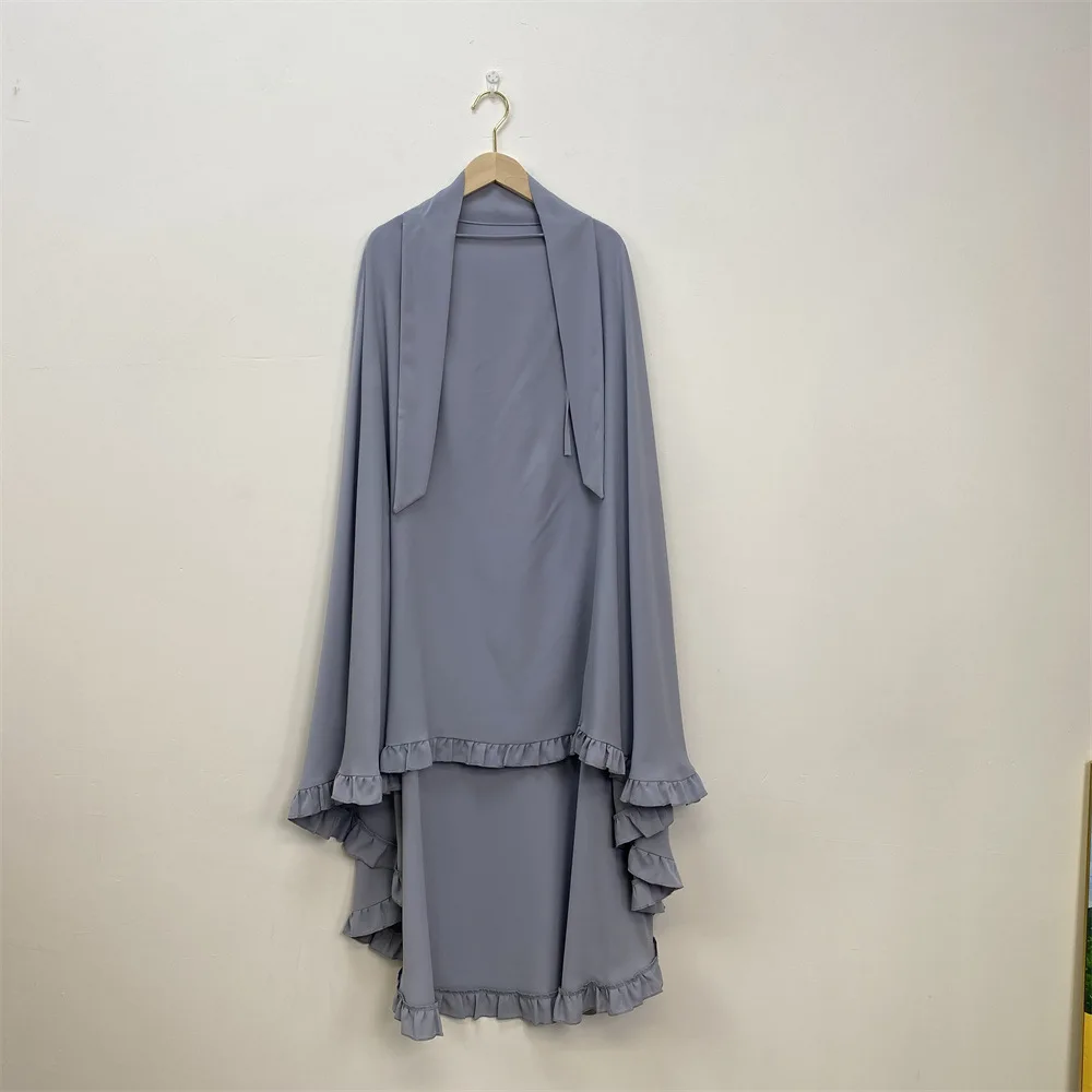 Gebetskleidungsstück Abaya Lange Khimar Muslimische Frauen Schleier Hijab Eid Ramadan Burka Kopftuch Islam Arabische Niqab Kleidung Kopfschmuck Turban: Mehrfarben