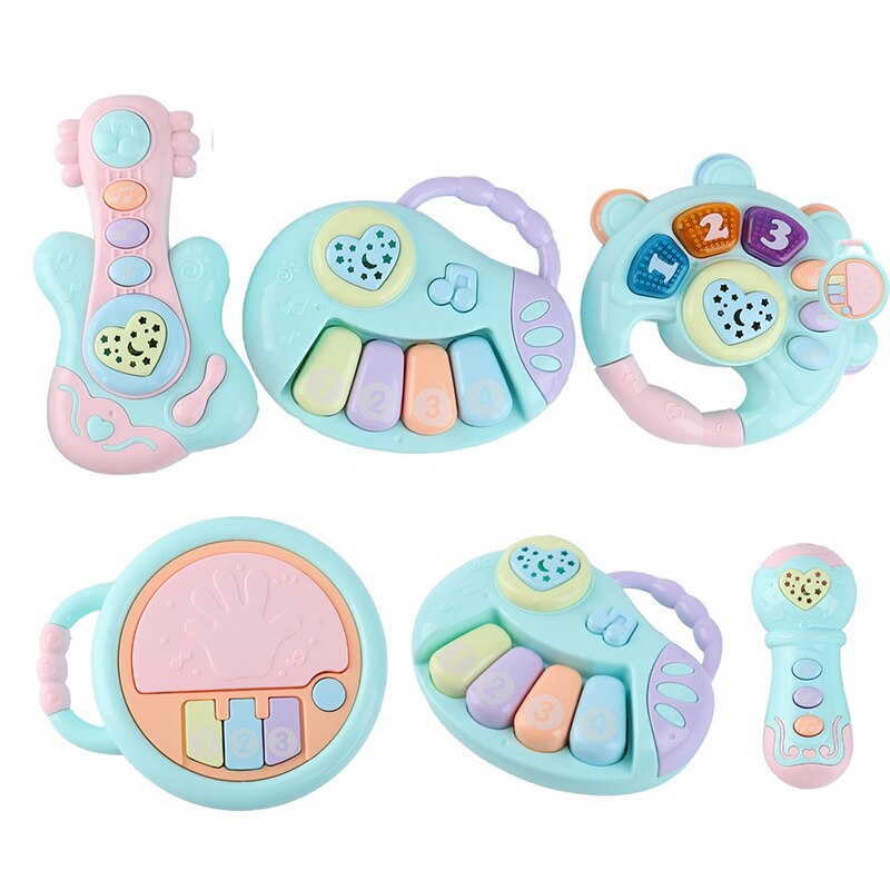 Baby Music Hand Clap Drum Fun Light Projection Toy Baby Puzzle Early Education Microphone Piano Guitar Rattle Appease Toy