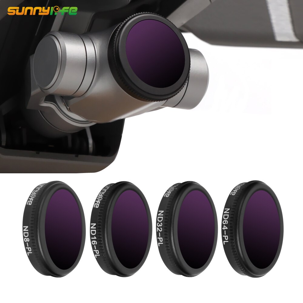 Sunnylife 4 stks/set ND8-PL ND16-PL ND32-PL ND64-PL Lens Filter voor DJI MAVIC 2 ZOOM Drone