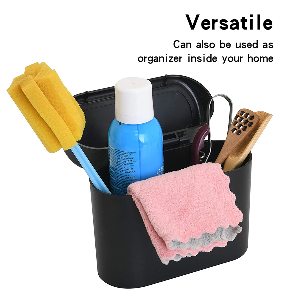 Draagbare Hangende Mini-Auto-Prullenbak, Prullenbak Met Deksel, Voor Auto-Kantoor Thuis, Auto-Opbergbakaccessoires