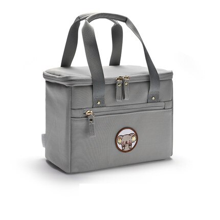 Waterdichte Lunch Tas Kids School Bento Tote Kantoor Vrouwen Voedsel Thermische Pouchs Outdoor Camping Picknick Fruit Snack Organiseren Handtas: Gray 1