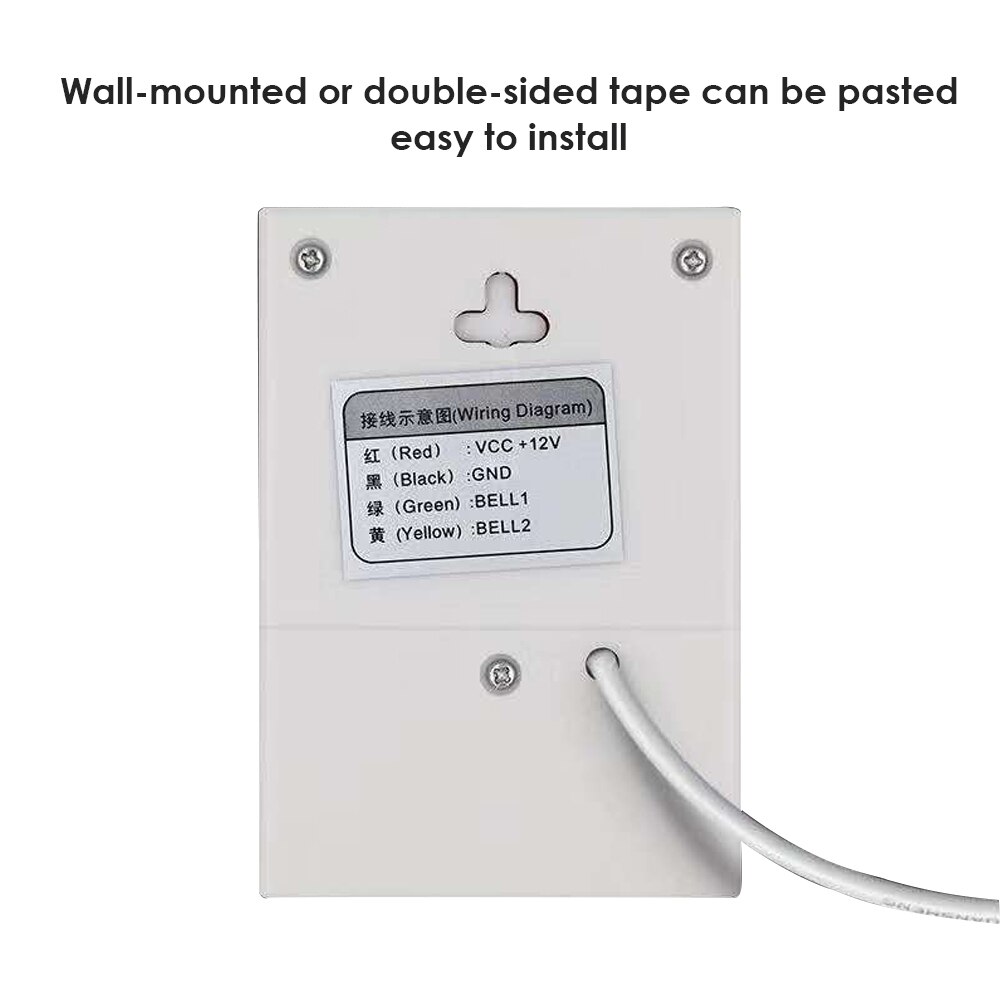 12V DC Wired Doorbell Door Access Control System Supporting Door Bell Chime for Home Office Wired