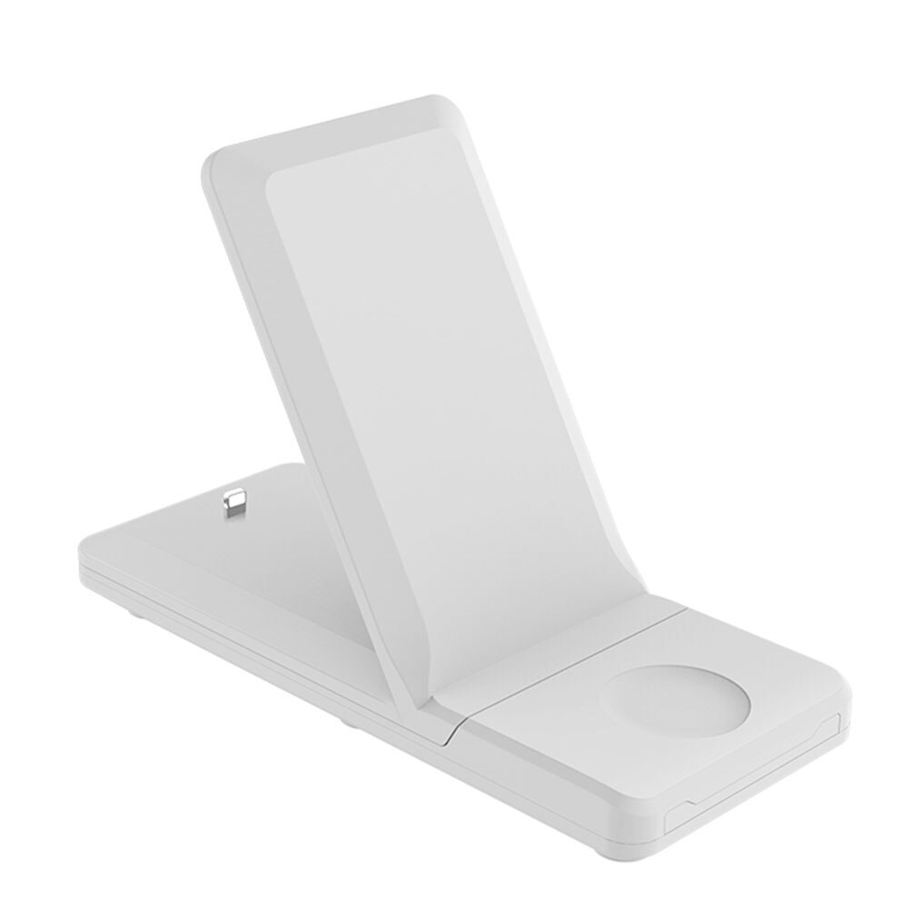 15W Snelle Laadstation Draadloze Oplader 3 In 1 Snel Opladen Station Stand Opvouwbare Houder Voor Iphone Iwatch Serie airpods: WH