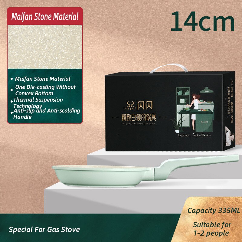 OAPE Stewpan Large Cooking Pots Utensils Non-Stick Cookware Saucepan For Kitchen Pan Cauldron Tajine Marmite Induction Heating: 14cm Frying Pan