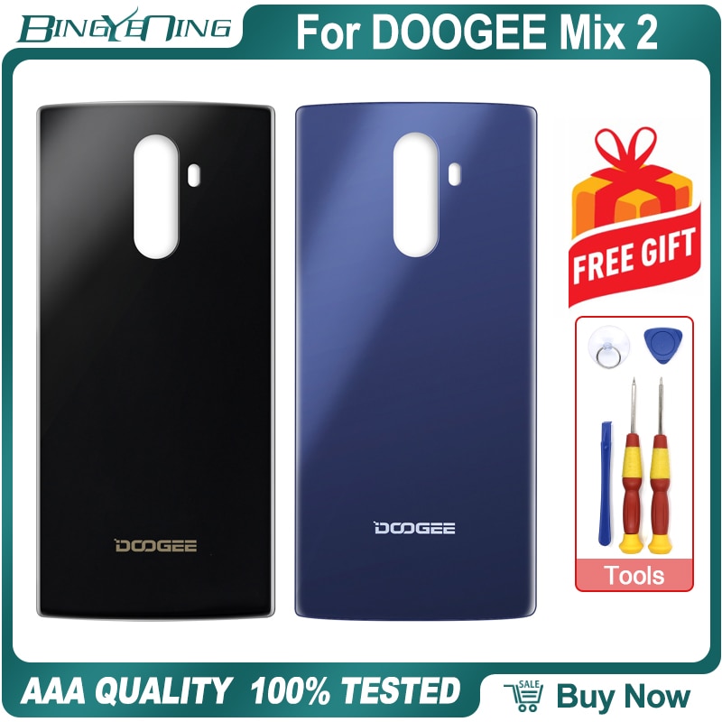 100% Originele Voor Doogee Mix 2 Batterij Behuizingen Back Glass Panel Case Cover Glas Reparatie Vervanging Accessoires Onderdelen