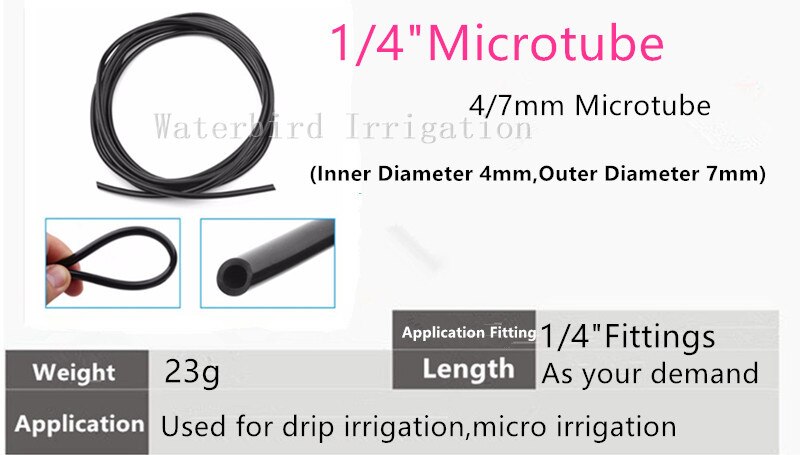 10meter 1/4inch Roll Soft PVC Micro tubing 7mmx4mm Poly Tubing Greenhouse Accessory Micro Drip Irrigation Fittings