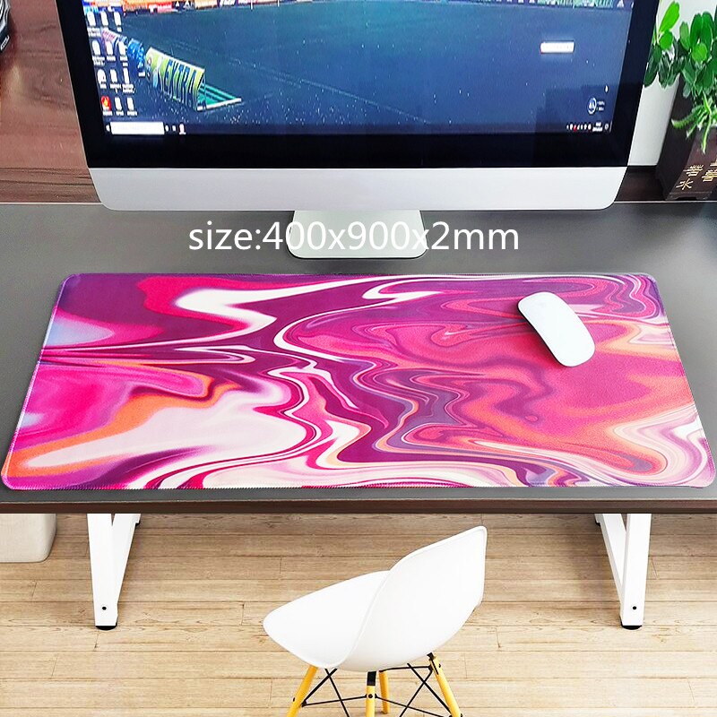 900x400mm XXL Gaming Mouse Pad Large Rubber Gamer Art Table Computer Mousepad Soft Mause Pad XL Abstract Keyboard Desk Play Mats: 400x900x2mm 5