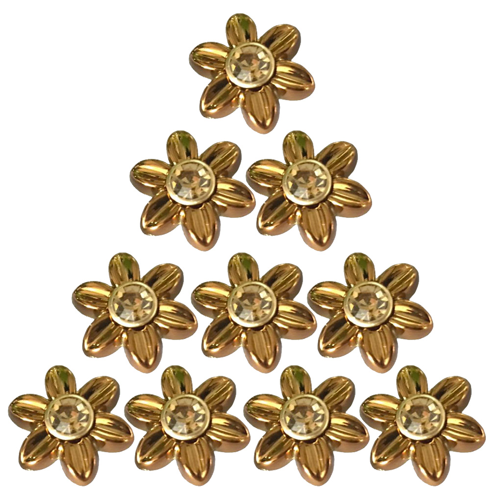 Fityle 10 Stuks Plastic Bloem Klinknagels Studs Drukknoop Voor Kleding Schoenen Tassen Decoratie 19Mm