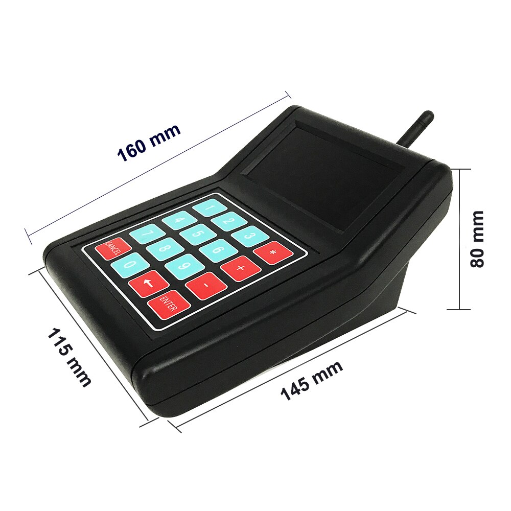Wireless Paging System Keypad for Restaurant Kitchen Coffee Waiter Shop Long Distance Antenna Keyboard Transmitter Pager