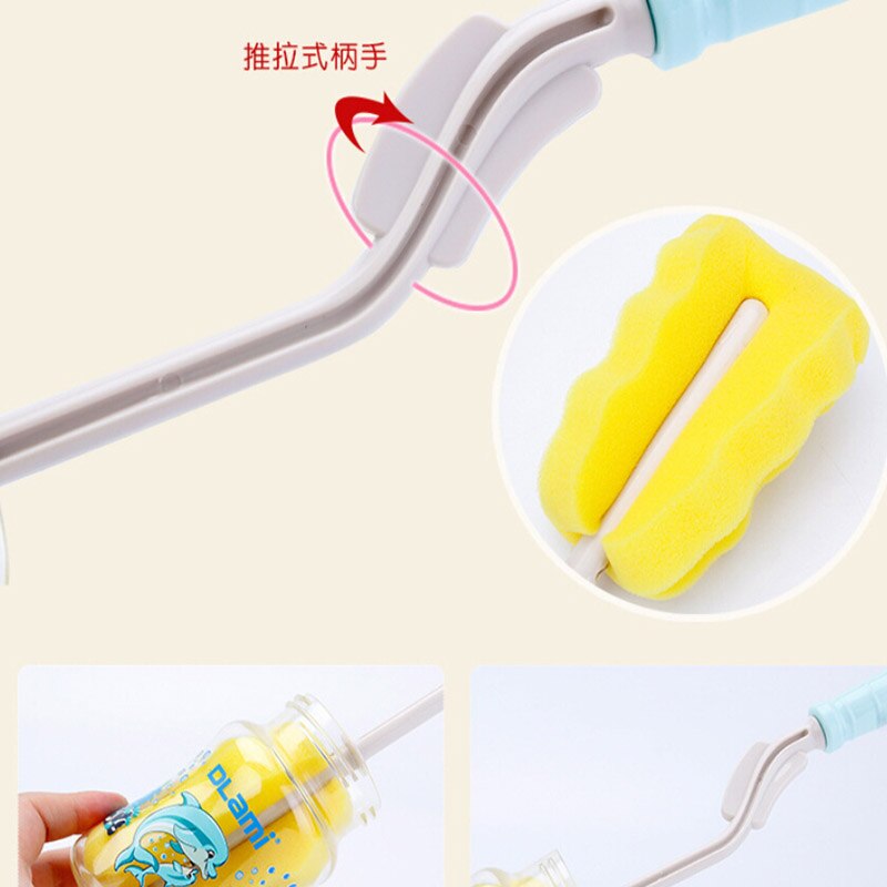 Bottle Brush 7pcs/set Sponge Plastic Glass Milk Water Cup Cleaning Feeding Bottle Pacifier Brushes Baby Bottle Accessories