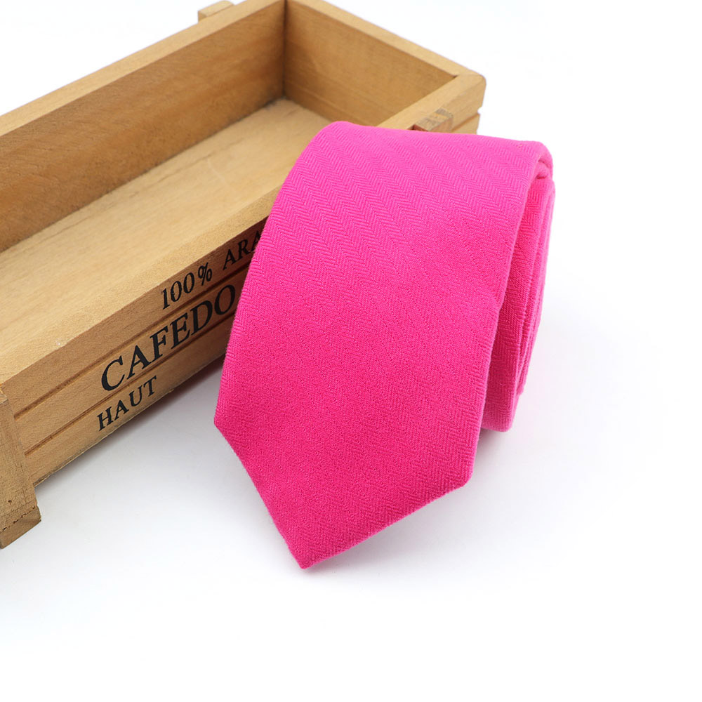 Cravate à carreaux en laine et coton pour homme, vêtement de loisirs, couleur foncée, couleur unie, idéal pour les affaires