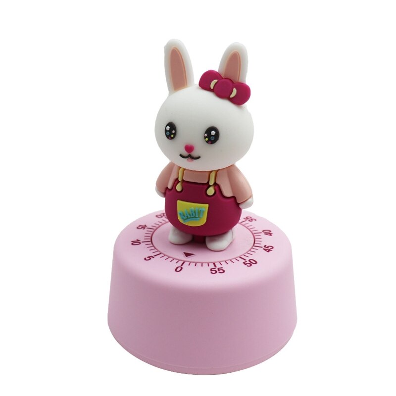 Mechanical Kitchen Timer Christmas Year 60-Minute Wind Up Countdown Time Reminder No Batteries Portable: Bunny